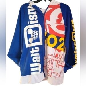 Walt Disney 2021 Zip up Hooded  Graphic Sweatshirt Size 3L